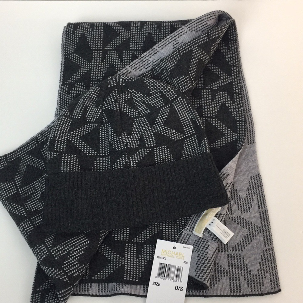 Michael Kors Scarf & Beanie Hat Set - Picture 2 of 8